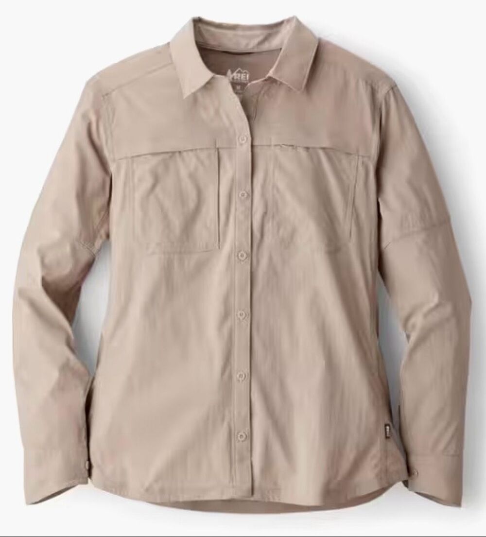 REI Co-op Women’s Sahara Button-Up Long-Sleeve Shirt Size Large